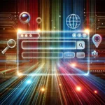 Colorful network interface representing web security and data flow.