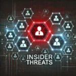 Insider Threats with a red-highlighted figure in a network of hexagons