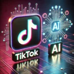 TikTok and AI integration with glowing digital elements.