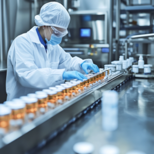 Pharmaceutical production with cybersecurity elements.