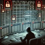 Brute Force Attack interface showing username and password security.