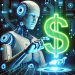 robot ai with dollar sign