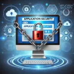 A computer screen secured with a heavy chain and padlock, symbolizing cybersecurity and data protection