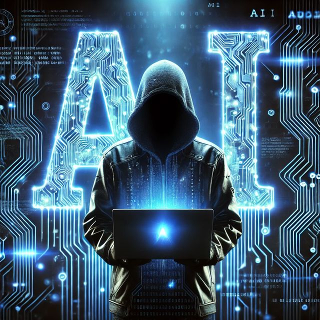 AI Security concept digital illustration showing lock with AI brain icon and shield symbol, representing artificial intelligence protection, privacy, and compliance in modern cybersecurity