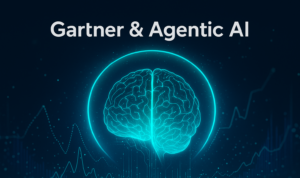Futuristic digital brain symbolizing Gartner’s Agentic AI insights in cybersecurity and enterprise technology