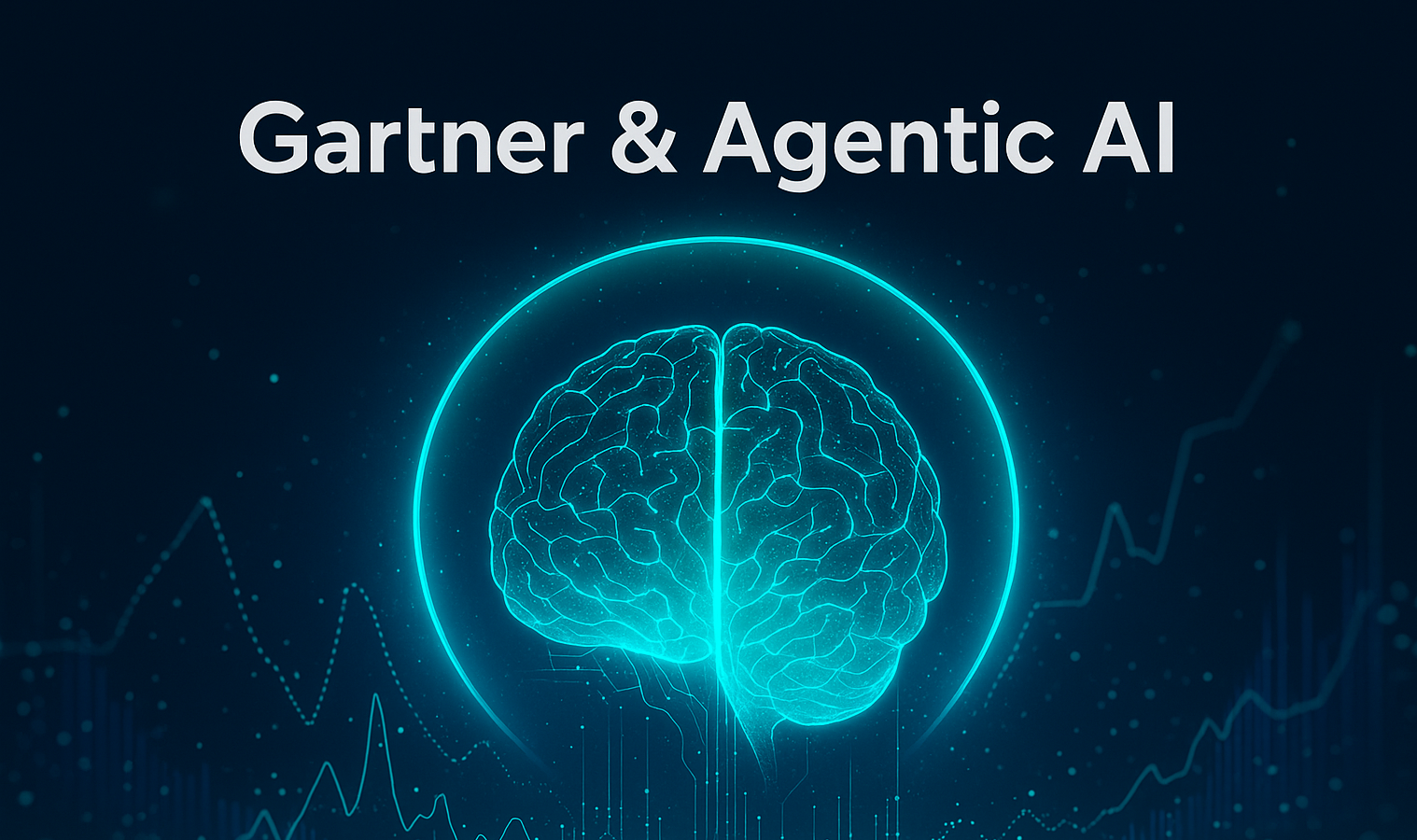 Futuristic digital brain symbolizing Gartner’s Agentic AI insights in cybersecurity and enterprise technology